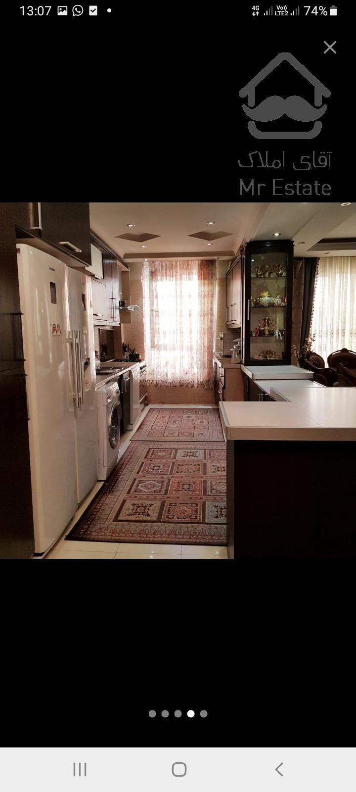 فروش آپارتمان ۹۵ متری در سازمان برنامه شمالی فول دوخواب سالن پرده خور