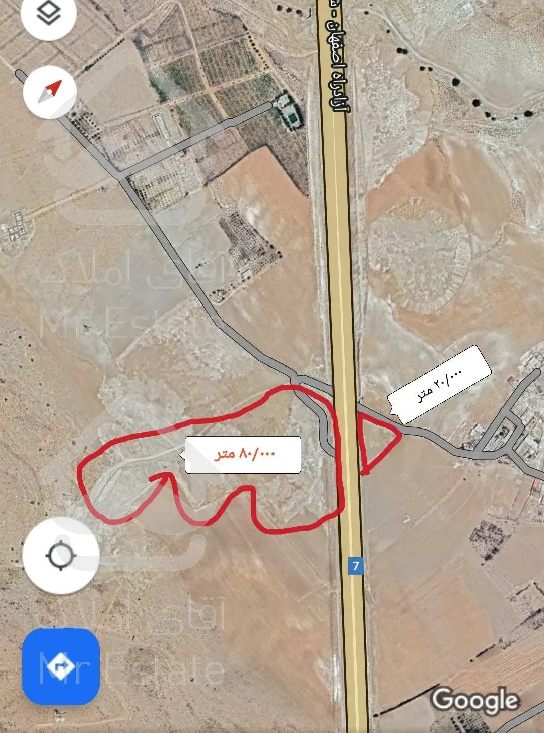 فروش زمین هکتاری بر روی آزادراه شیراز-اصفهان