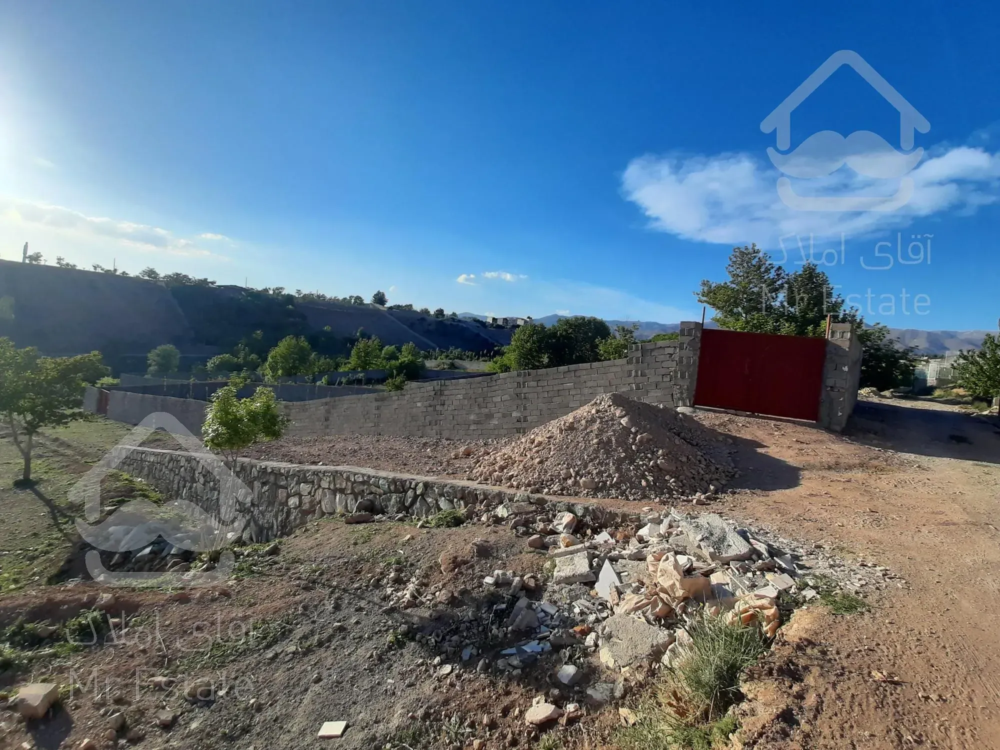 زمین ۱۰۰۰ متری چهاردیواری کوشک زر