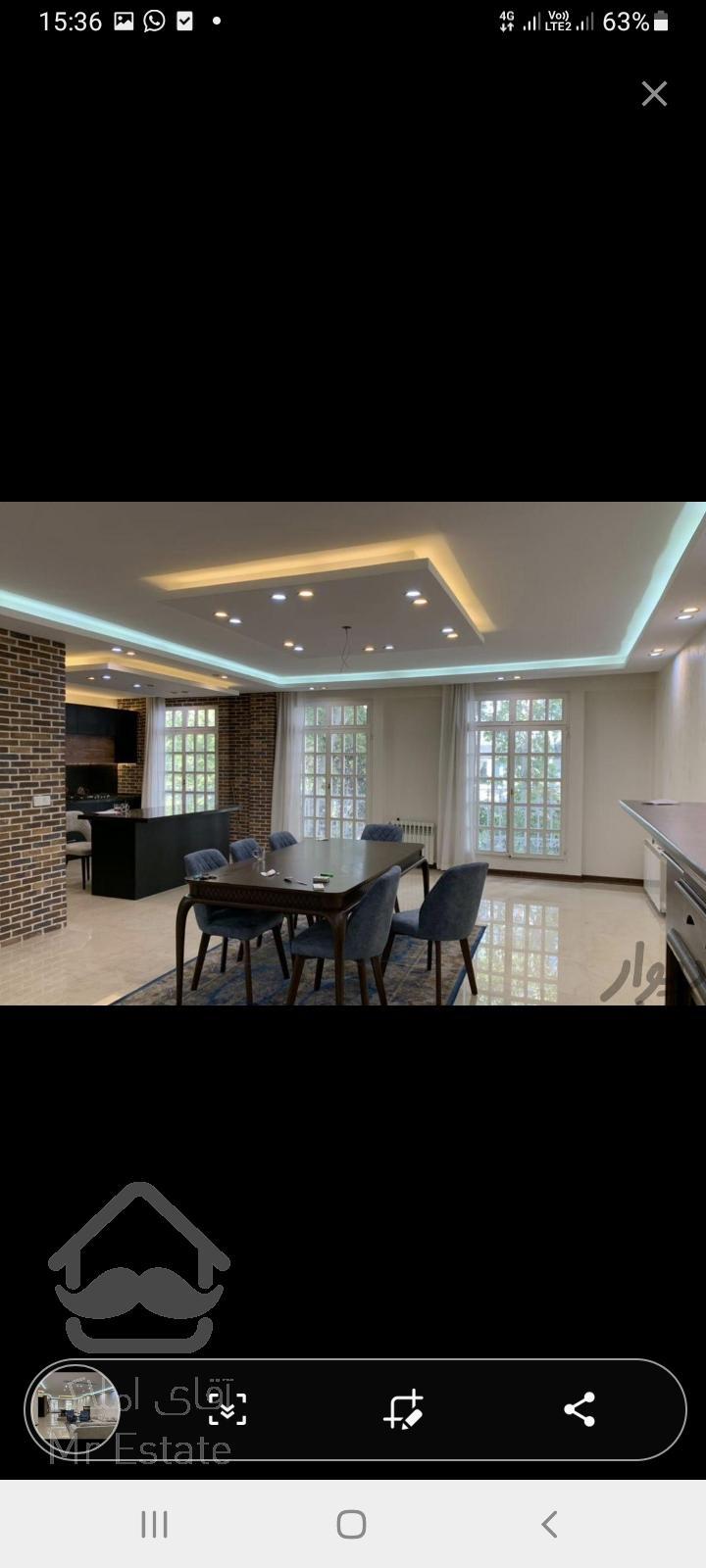 فروش آپارتمان ۹۶ متری در شهران وسک فول دو خواب سالن پرده خور