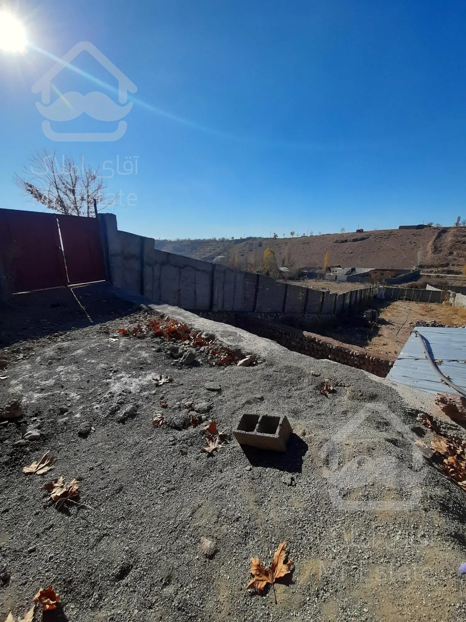 زمین ۱۰۰۰ متری چهاردیواری کوشک زر