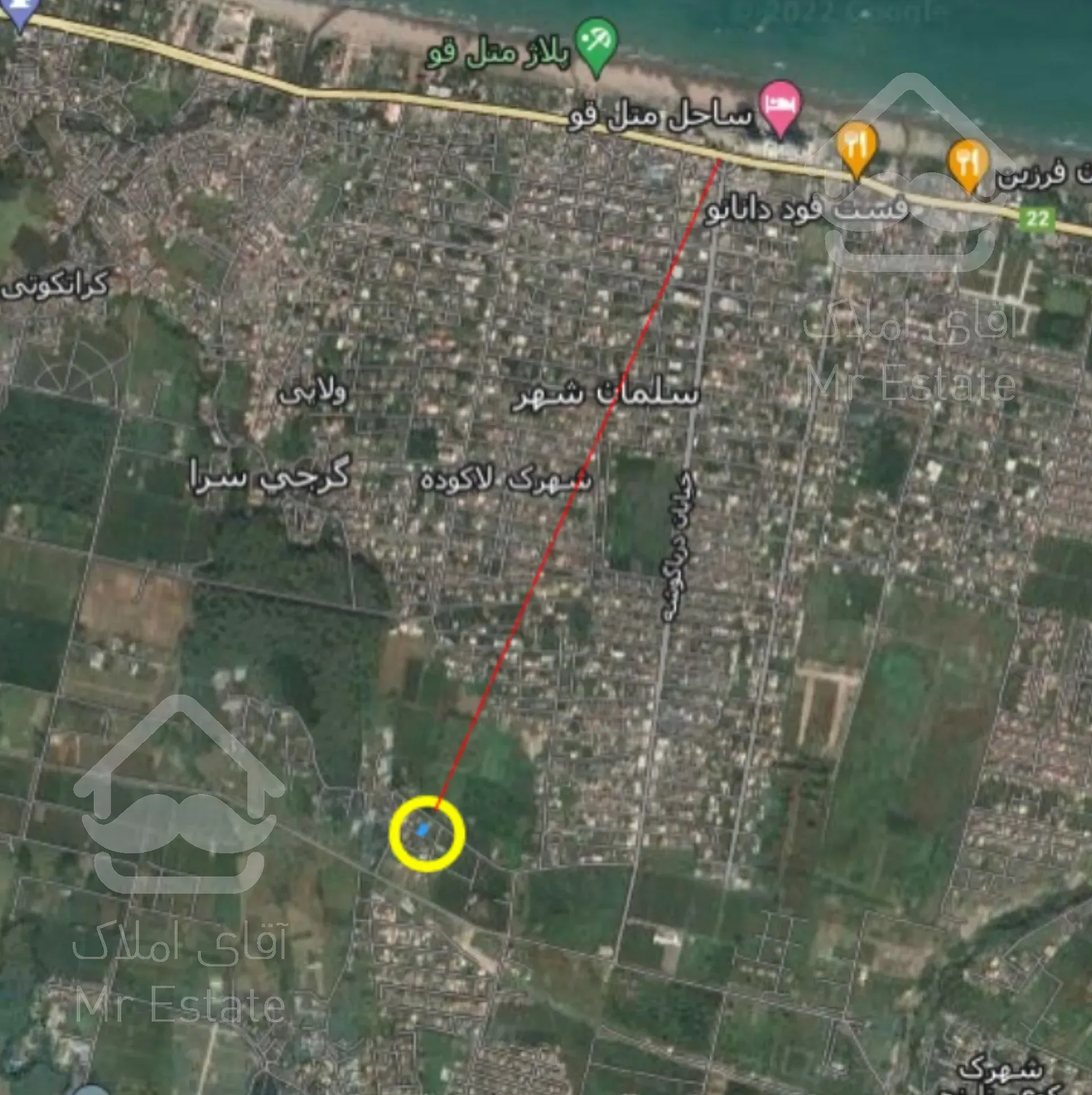 فروش زمین 412متری متلقو