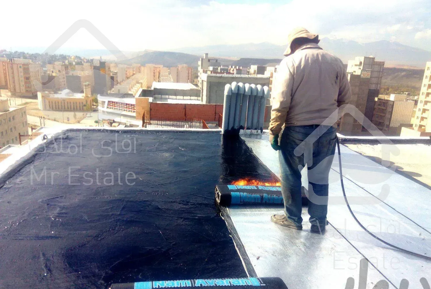 ایزوگام آسفالت قیرگونی شیب بندی حتی1متر خرده کاری