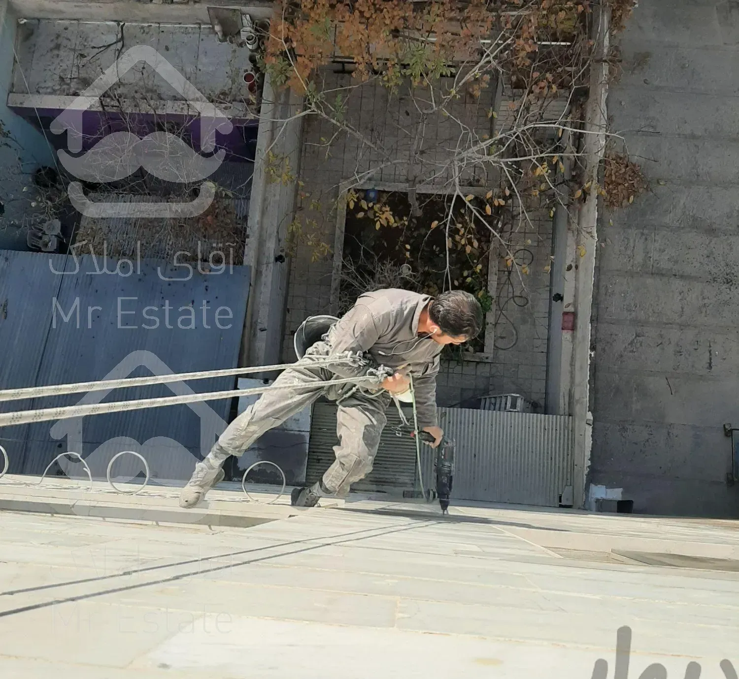 پیچ رولپلاک شستشو راپل کار طنابکار بدون داربست