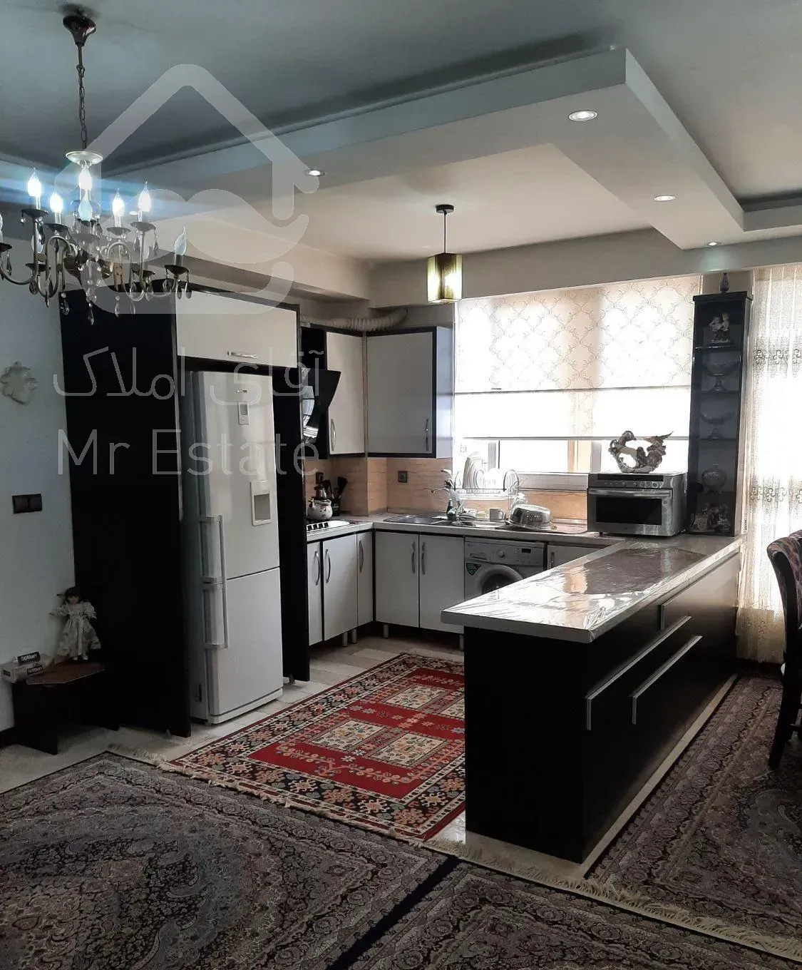 قیطریه ۸۰ متر دو خواب خوش نقشه غرق نور