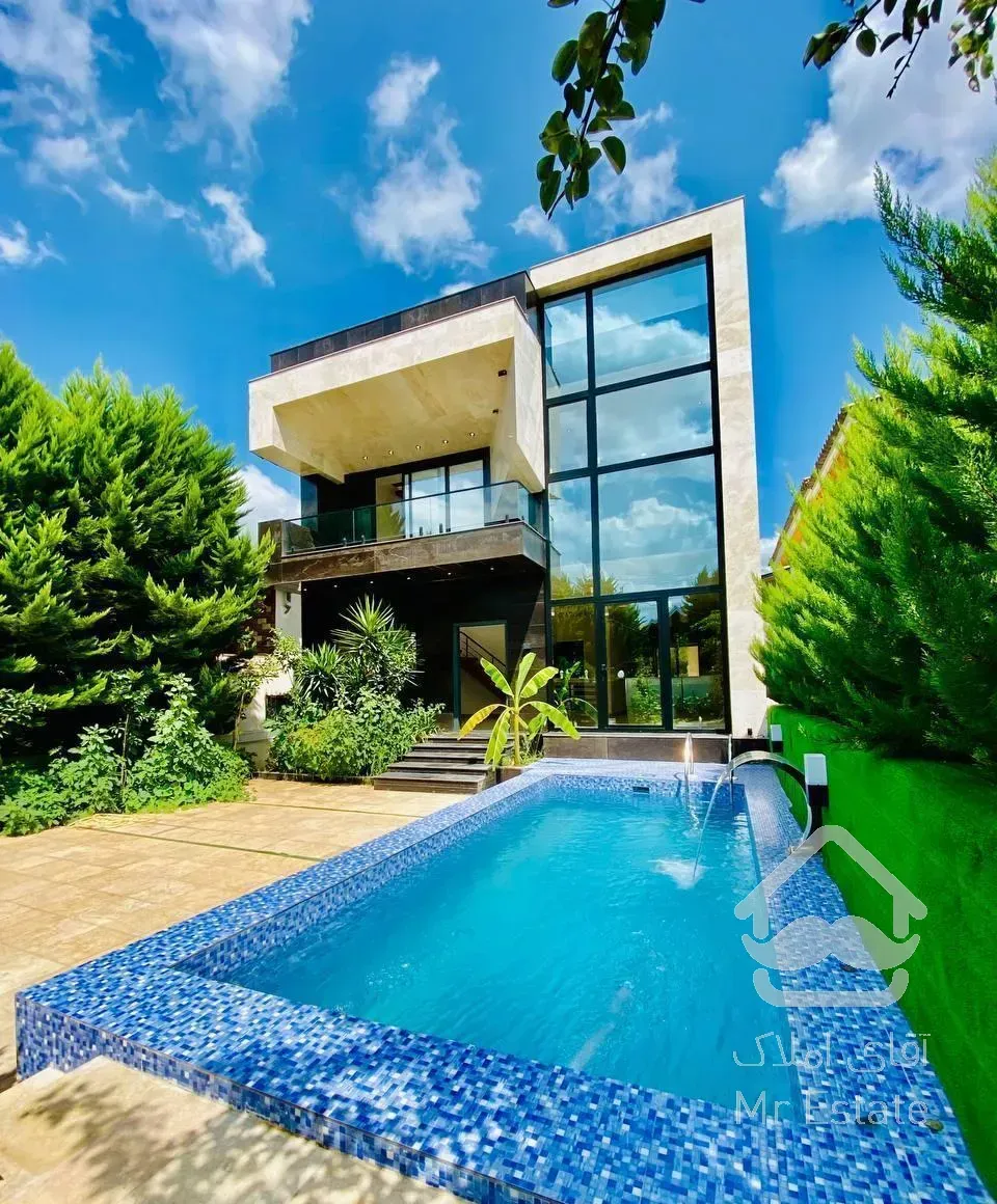 ویلاطراحی و متفاوت استخردار+تودل جنگل