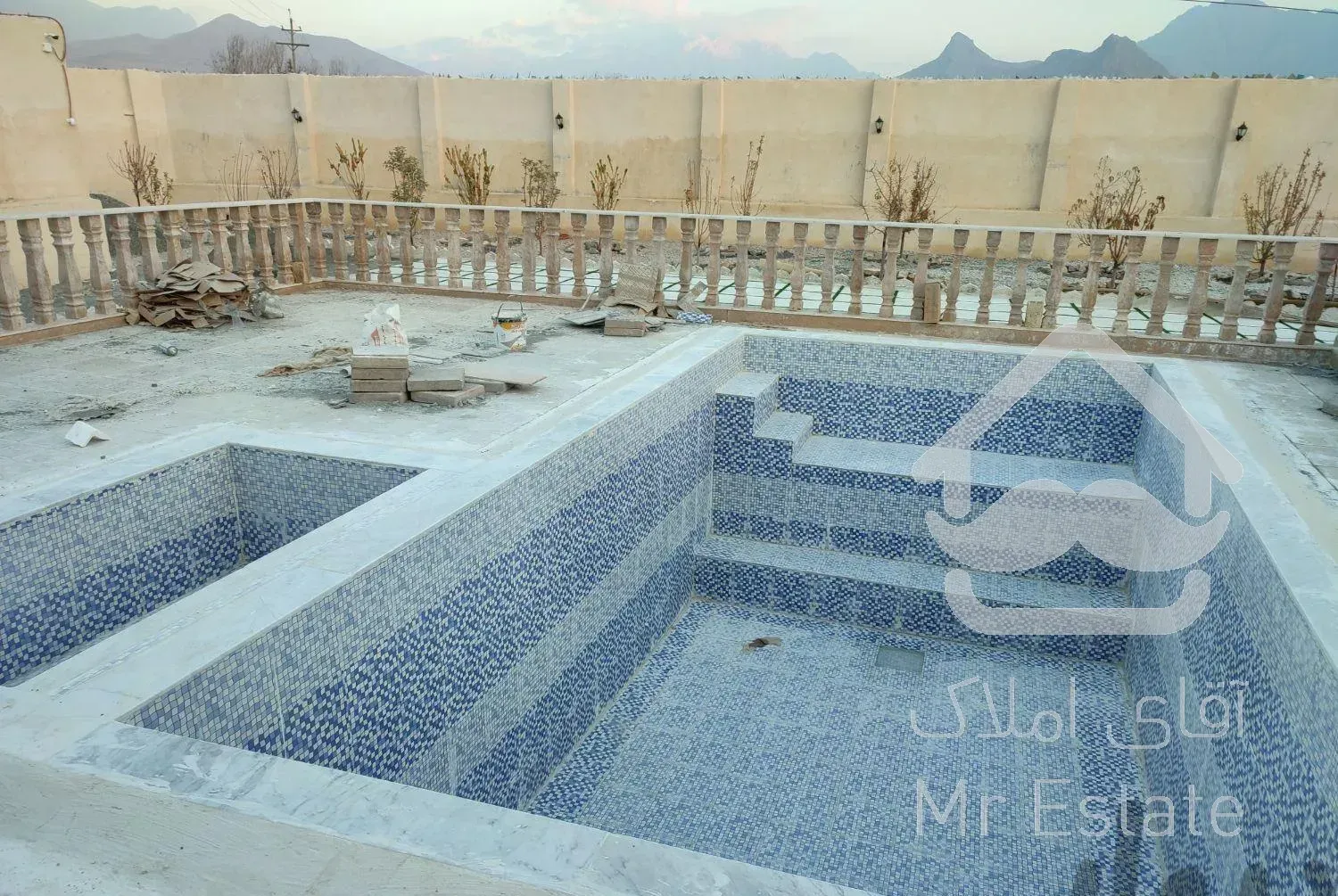 ساخت استخر شنا و باغ و ویلا صفرتاصد