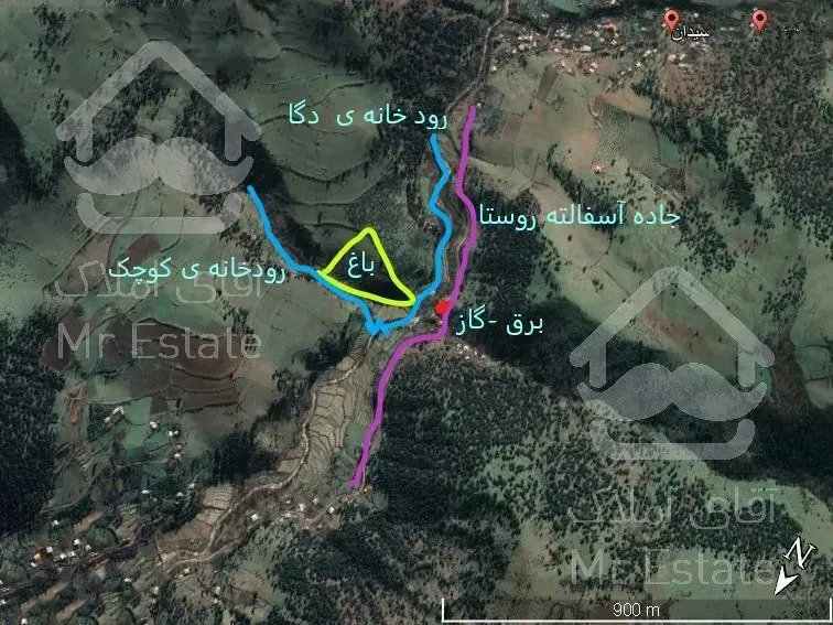 *باغ زیتون ومیوه در کنار رود  * بهشت گیلا ن*