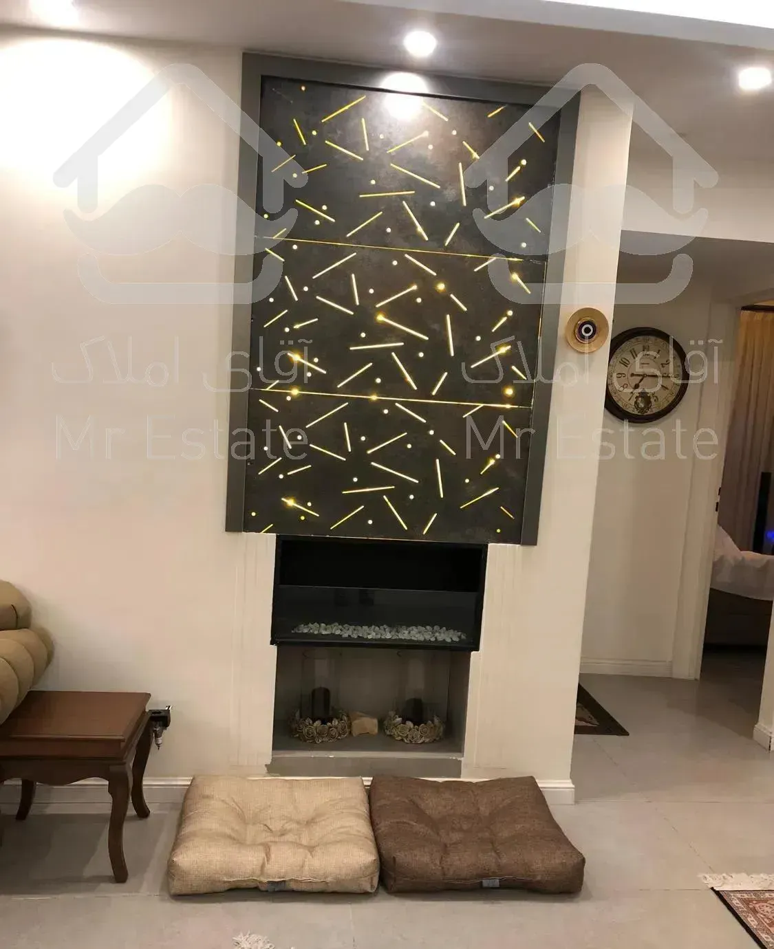 ۱۲۳ متر ۳ خواب فول دیزاین خوش نقشه سالن پرده خور