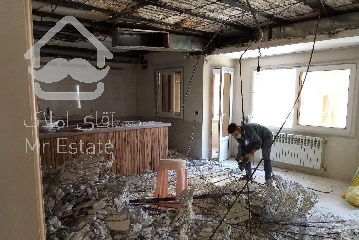 گچکاری تخریب شومینه ارک اپن بنایی پنل گچی