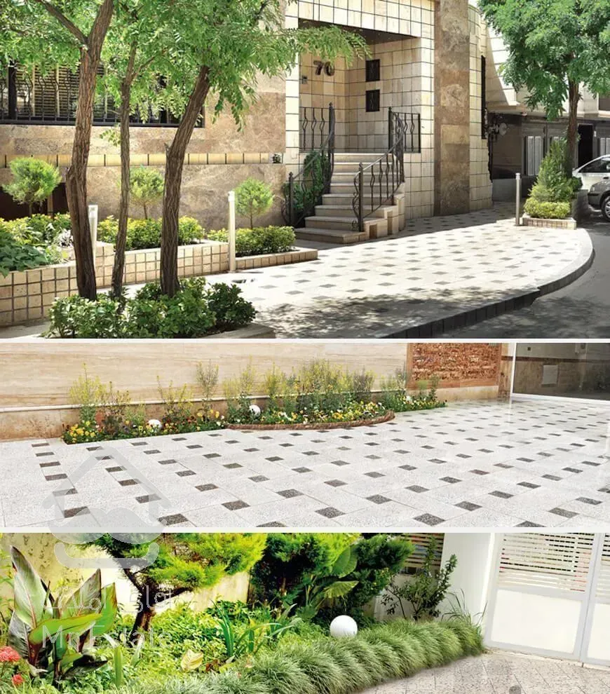 موزاییک سازی مدرن اصفهان حیاطی،واش بتن