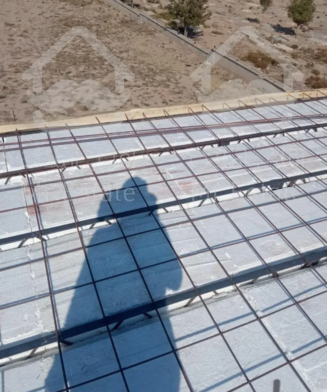 اجرای سقف بتونی فلزی و نبشی کشی میلگرد بستر