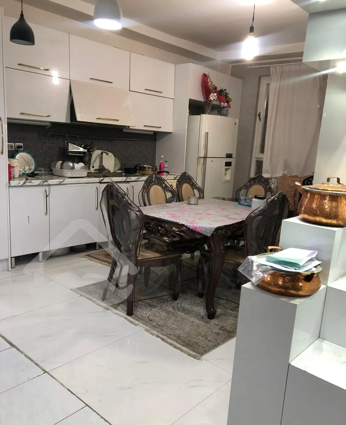 ۱۳۵ متر ۳ خواب خوش نقشه سالن پرده خور