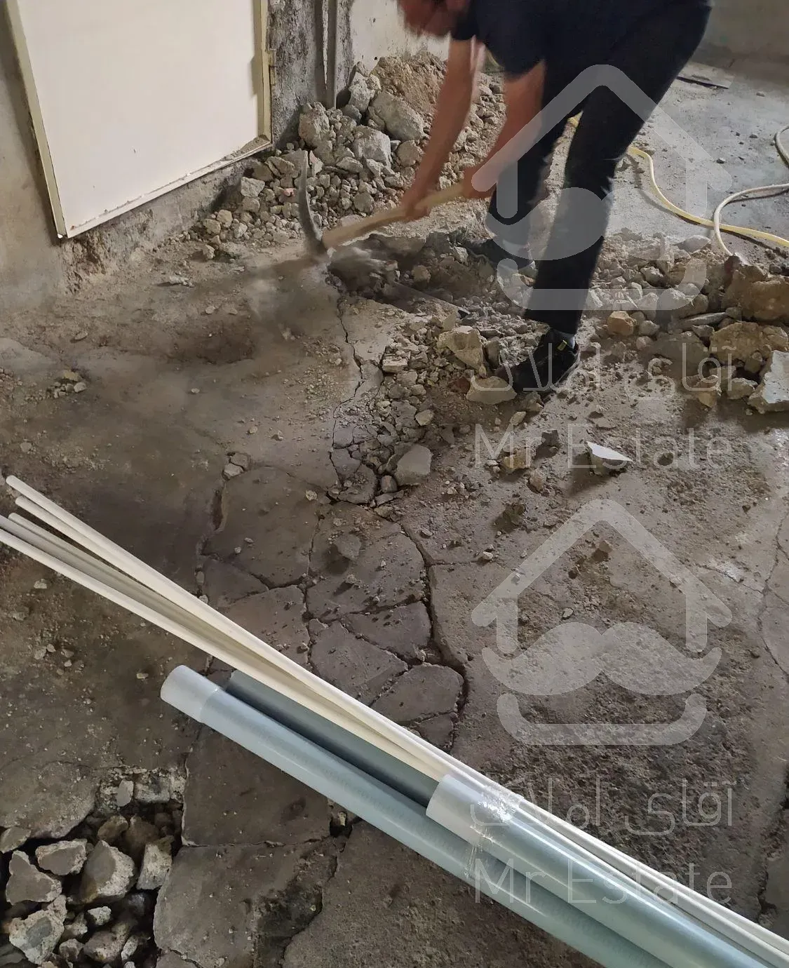 لوله کش آب وفاضلاب تشخیص نم وچکه با دستگاه ۲۴س