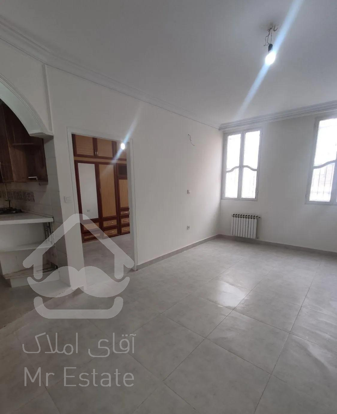 ۷۵ متر ۲ خواب خوش نقشه سالن پرده خور