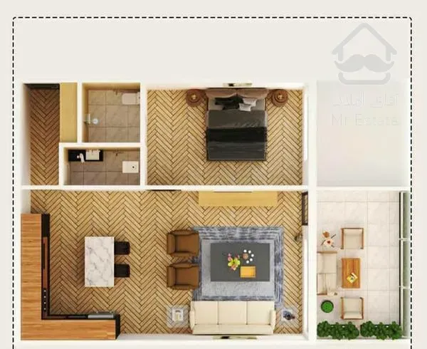 آپارتمان ۶۰ متری/خوش نقشه/سرمایه گذاری دریاچه