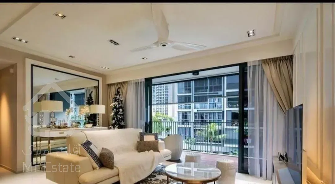 ۱۱۷ متر سه خواب/ فردوس غرب/ سالن پرده خور