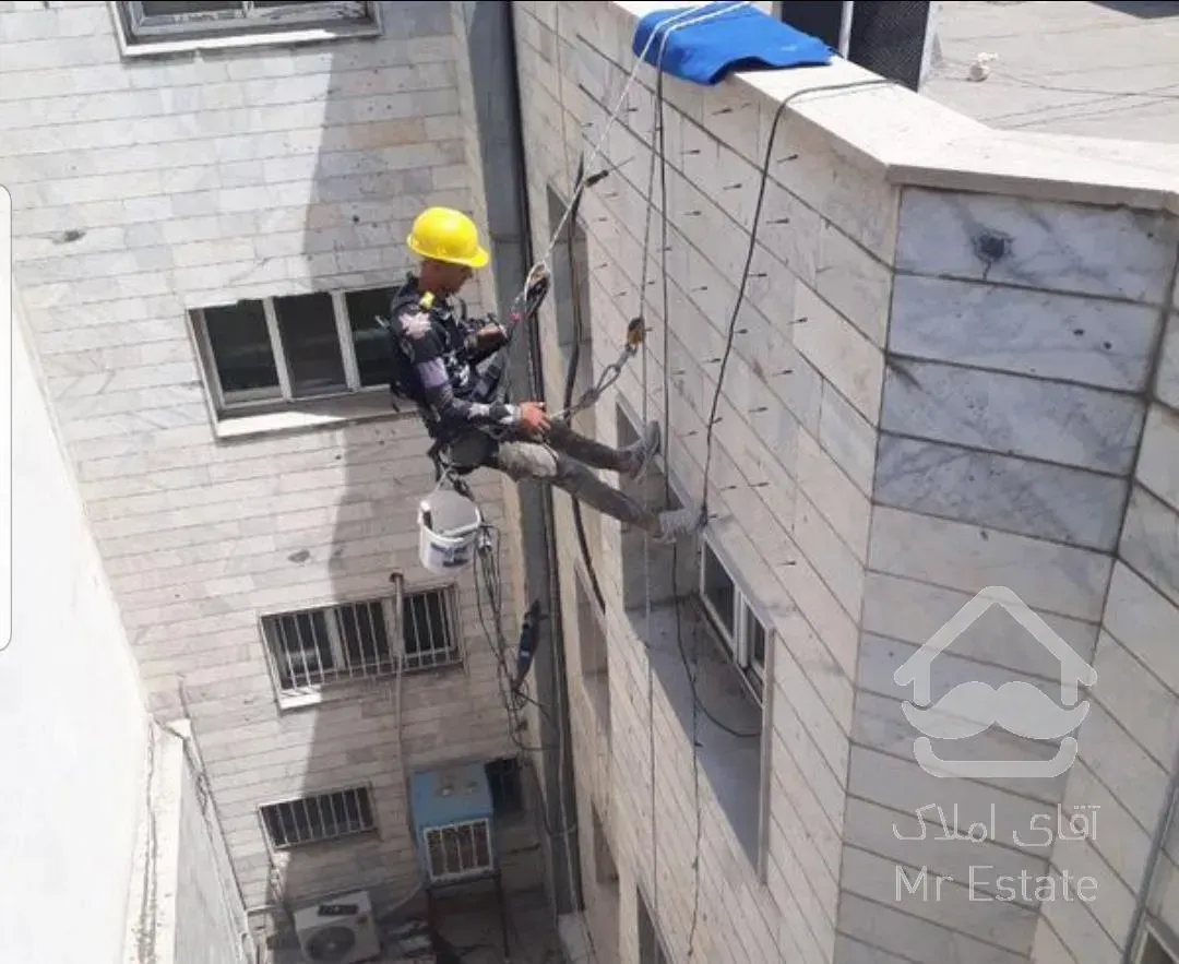 بستن و پوشاندن درز انقطاع شستشوی نمای ساختمان