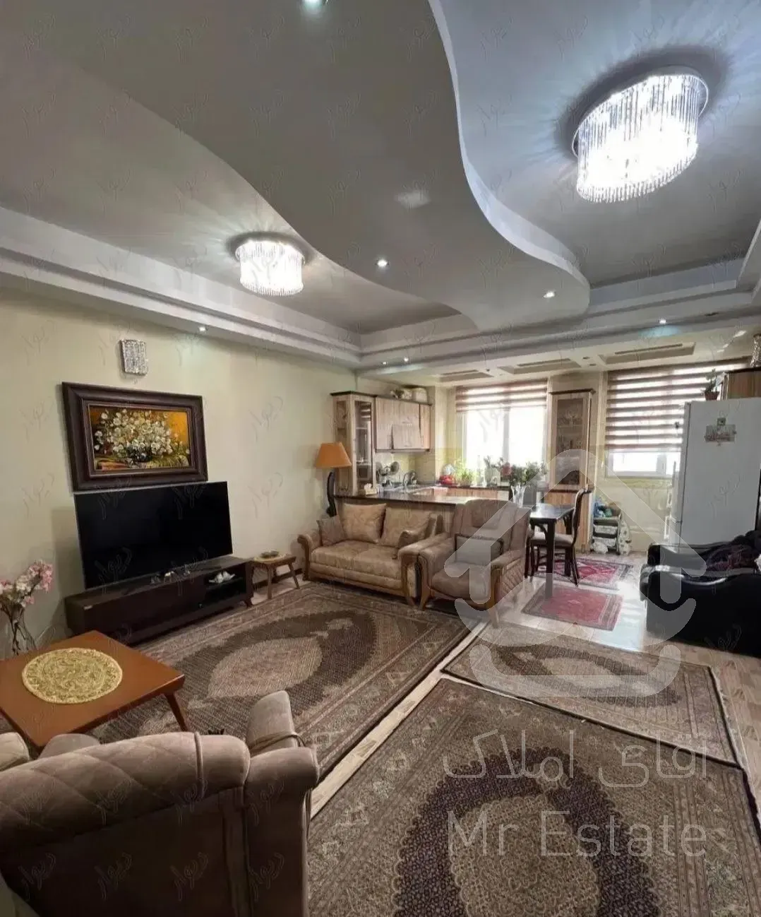 ۶۲متر/دوخواب/فول‌دیزاین/استادمعین