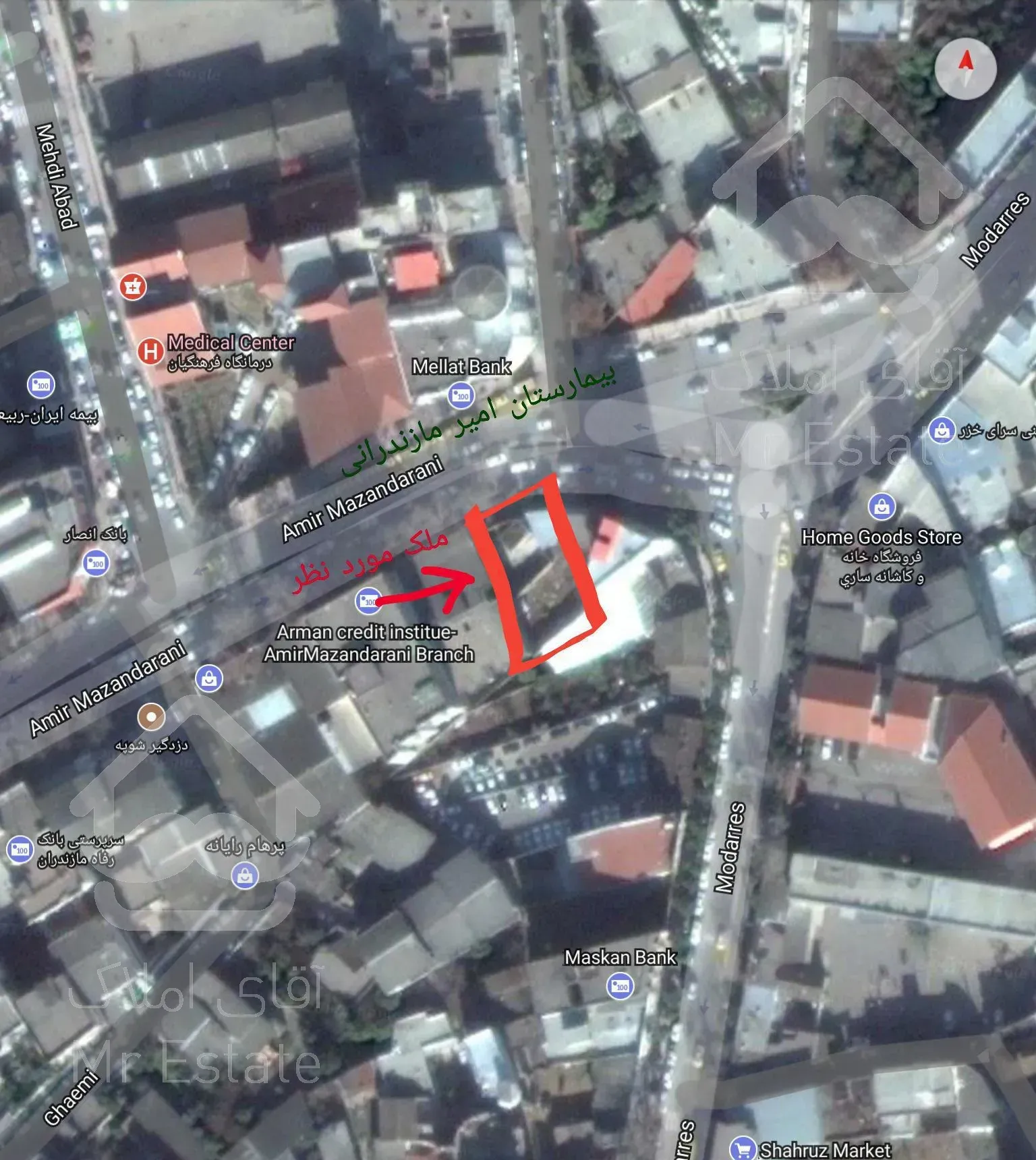 زمین تجاری و اداری 450 متری در مرکز شهر ساری