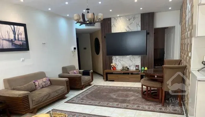 ۷۵متر/فول امکانات/سالن پرده خور/آماده سکونت/جی