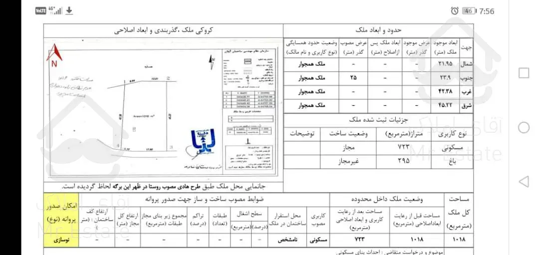 زمین برای ساخت ویلا