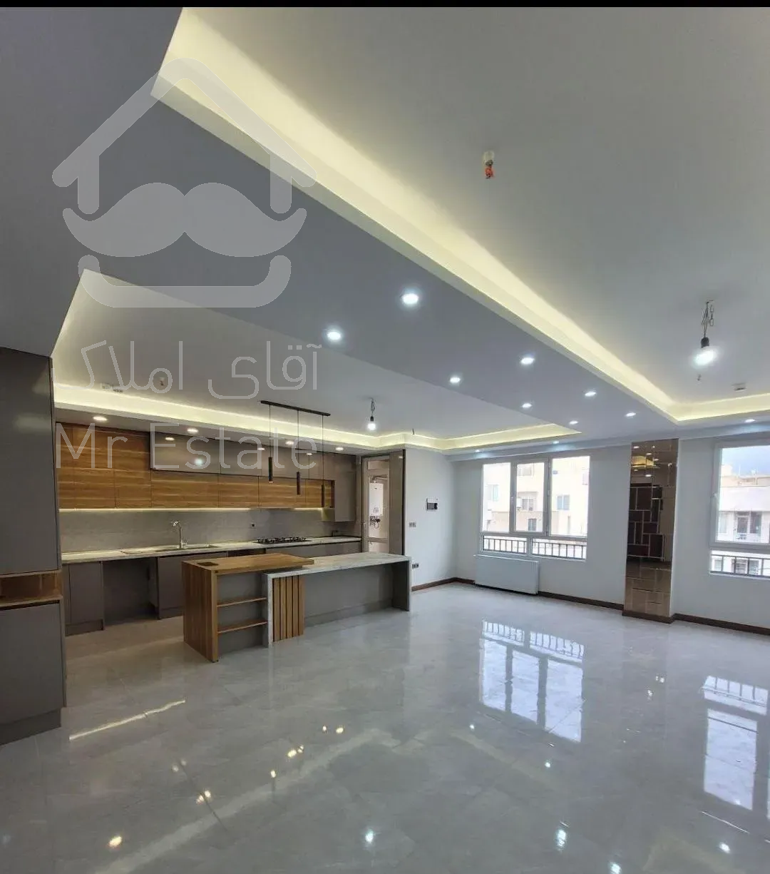 ۸۵متر/۲خواب/فردوس شرق/سالن سرتاسر پرده خور