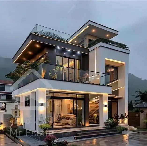 ویلای ژورنالی مدرن سند تک برگ ریشه پاک