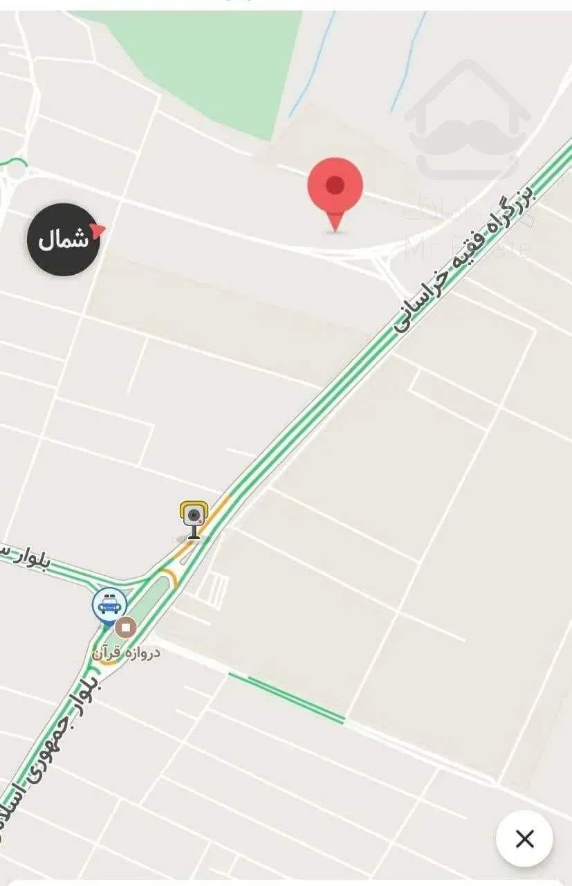 فروش زمین مسکونی432 مترمربع دروازه قران- خیابان حضرت مهدی (شاهدیه)