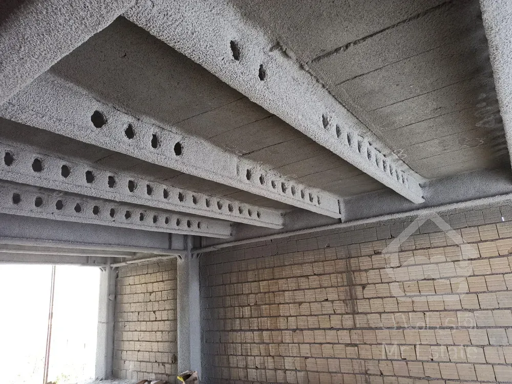 اجرای پوشش ضد حریق اسکلت فلزی شرکت بنیان عمران اکسون