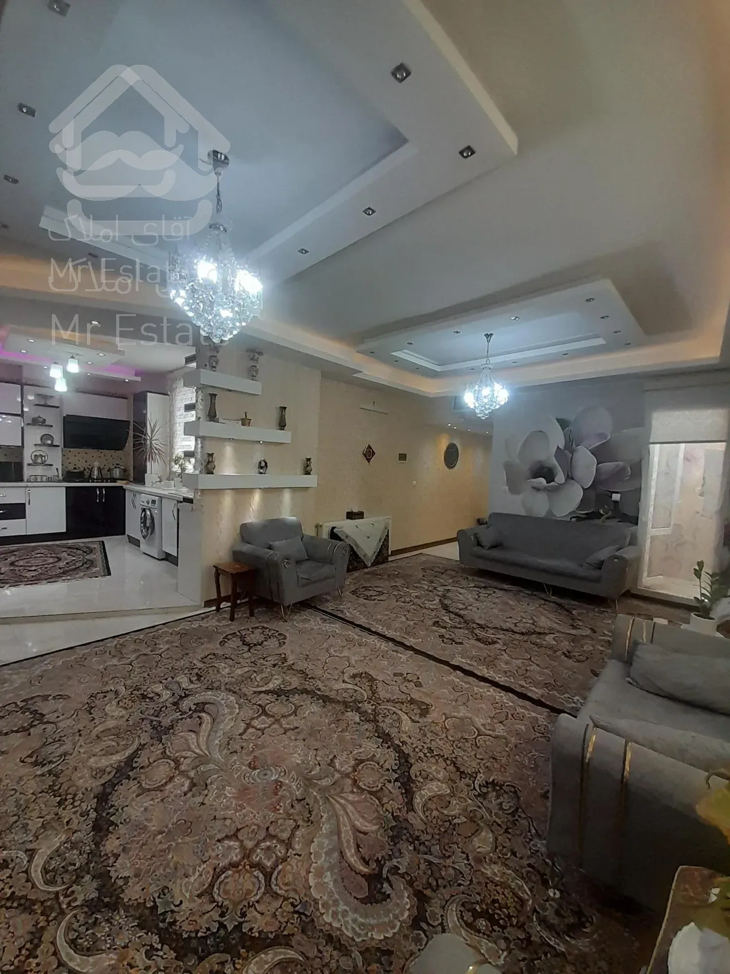 آپارتمان اوقاف ۱۰۰مترطراحی مدرن،سازنده برند