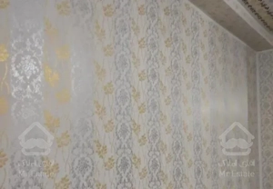 رنگ آمیزی با طرح کاغذ دیواری