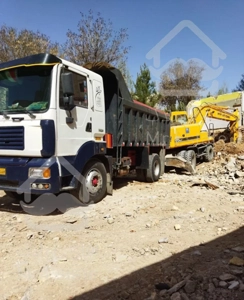 حمل ماسه پوکه آجر سیمان شن کود حیوانی با ۱۰ تن