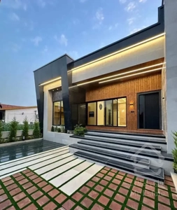 ویلا باغچه مدرن فلت متریال برند روزشهرکی سندتکبرگ