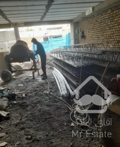 زدن تیرچه بتونی درمحل کار