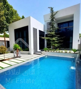 استخر*ویلای شیک مبله نما شیشه ای/شهرکی ۲۵۵متر