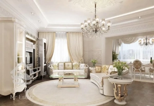 ۹۰ متر دو خواب سالن پرده خور