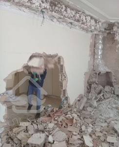 تخریب داخلی ساختمان آرک اپن شومینه دیوار سقف کاذب