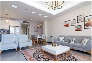 ۷۰ متر فول دیزاین سالن پرده خور