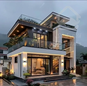 ویلای ژورنالی مدرن سند تک برگ ریشه پاک