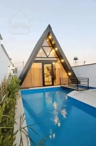 کلبه سوئیسی ۵۰۰ متری دماوند سرسبز پیش ساخته