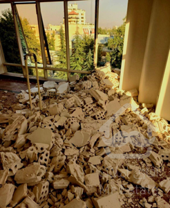 تخریب داخلی ساختمان دیوار آرگ اپن شومینه سقف کاذب