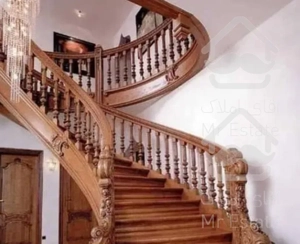 پله ونرده چوبی دوبلکس