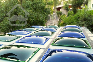 پوشش سقف پاسیو حیاط خلوت نورگیر حبابی و پلی کربنات