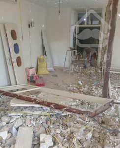 تخریب داخلی ساختمان دیوار آرک اپن شومینه سقف کاذب