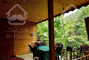 ویلا(کلبه) چوبی ۳خوابه بالکندار جنگلی لب رودخونه