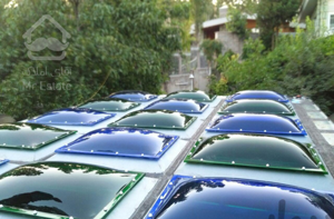 پوشش سقف پاسیو حیاط خلوت نورگیر حبابی و پلی کربنات