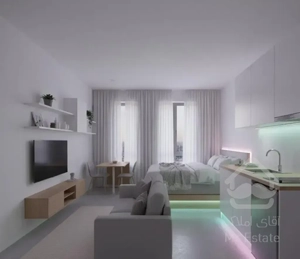 زرکش نجاری یک خوابه آپارتمان شیک و نقلی