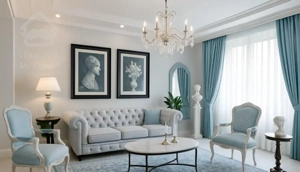 ۶۵ متر/۲خواب/فول/سالن پرده خور