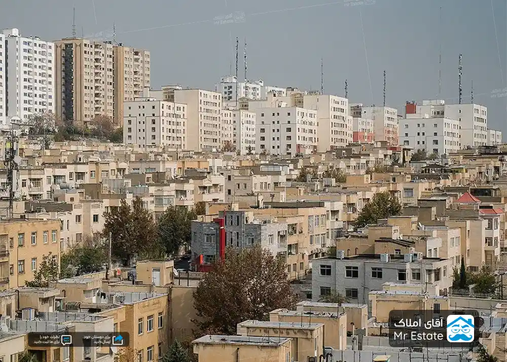 قیمت آپارتمان میان سال (10 تا 25 سال) در مناطق 9 تا 12 تهران